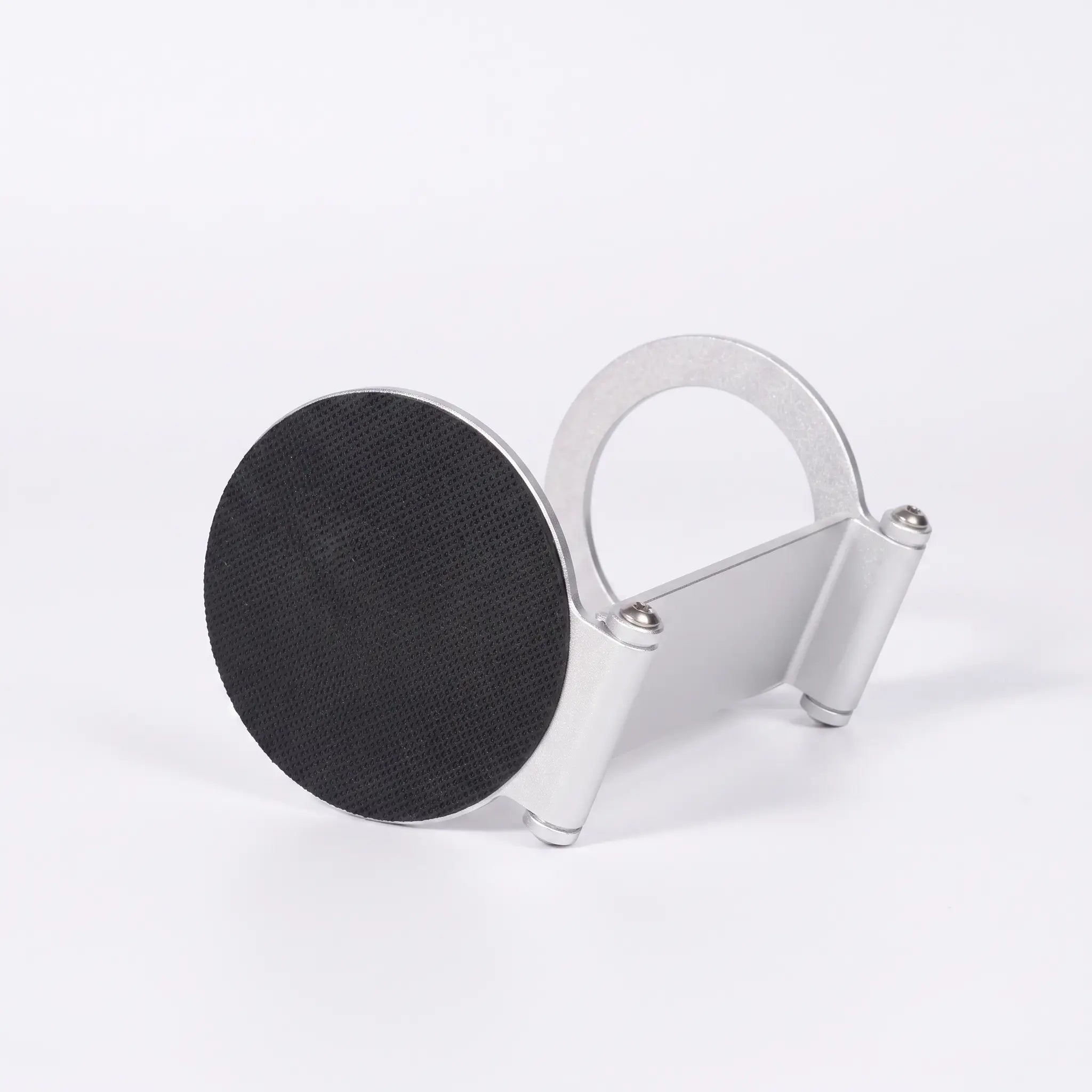 Foldable base of YomiNobo espresso machine stand in collapsed position