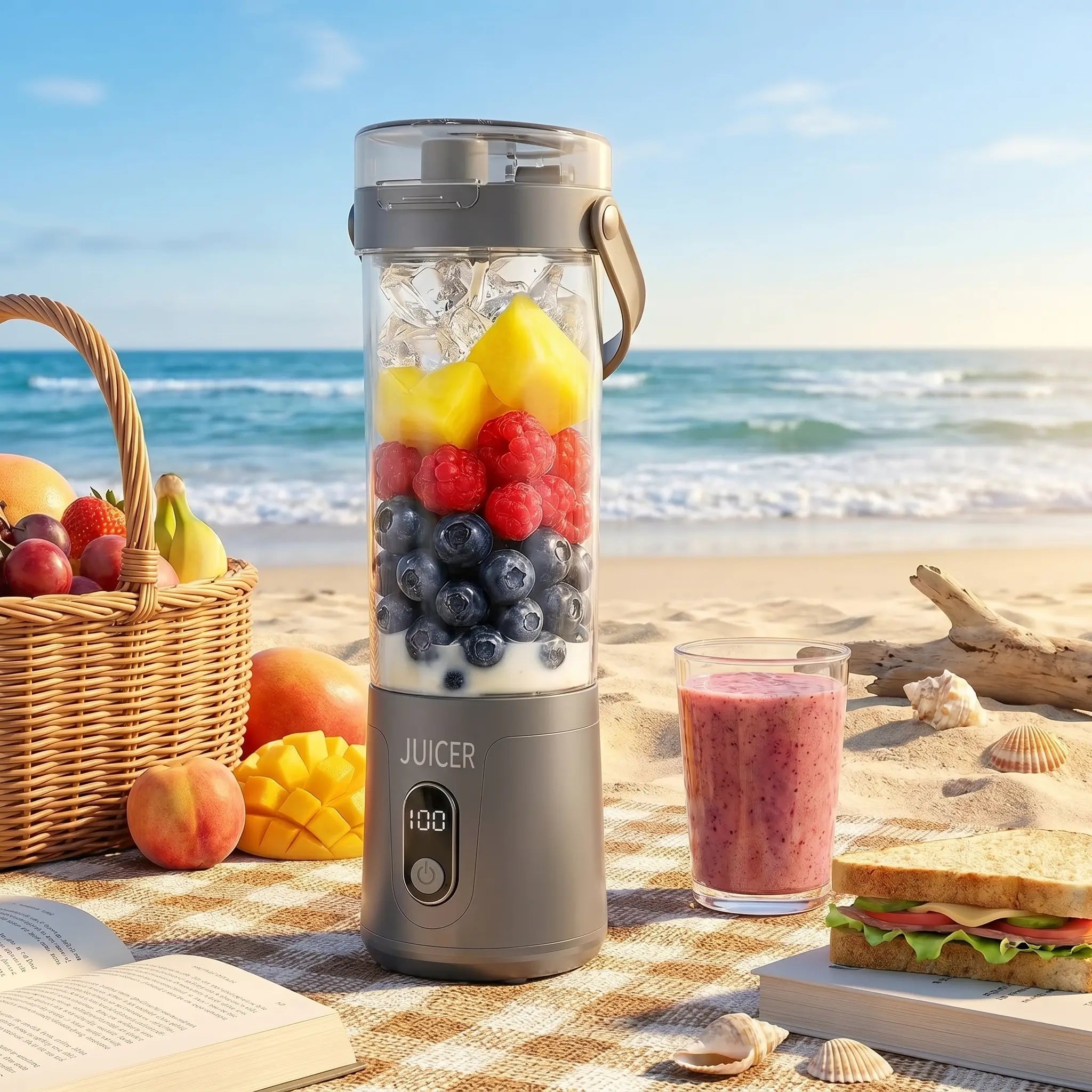 Fresh Juice Blender Portable 600ml - YomiNobo