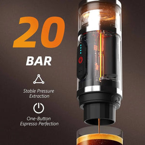 YomiNobo 3 - in - 1 Portable Espresso Machine | 20 Bar & Milk Frother - YomiNobo